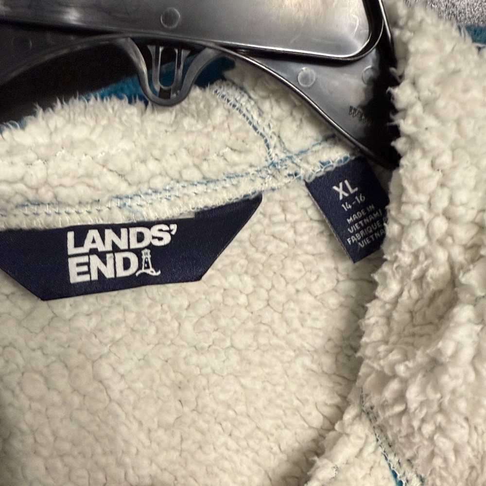 Lands' End Sherpa lined‎ jacket big girl XL 14-16 Wmns 2-4 - Picture 2 of 5